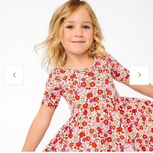 Alice + Ames THE SHORT SLEEVE BALLET DRESS IN POPPY FLORAL
